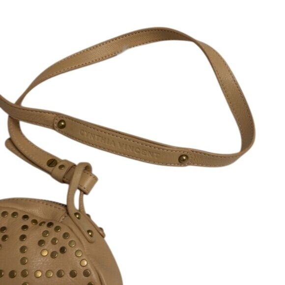 Cynthia Vincent Studded Leather Crossbody Bag With Adjustable Strap - Picture 3 of 4